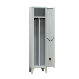 Armadio spogliatoio in metallo - 1 vano - con divisorio - 40 x 50 x 180 cm - grigio - fasma