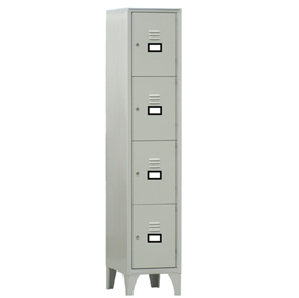 Armadio casellario in metallo - 4 vani - 35 x 50 x 180 cm - grigio - fasma