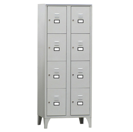 Armadio casellario in metallo - 8 vani - 70 x 50 x 180 cm - grigio - fasma