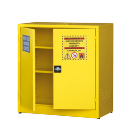 Armadio di sicurezza - per liquidi infiammabili - 107,5 x 50 x 110 cm - giallo - carvel