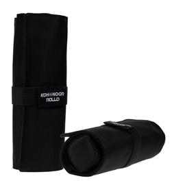 Astuccio roller 24 scomparti+astuccio zip nero koh-i-noor