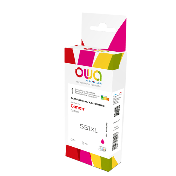 Armor cartuccia magenta per canon cli-551xl -10,5ml