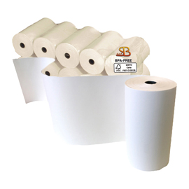 Blister 10 rotoli carta termica 55gr bpa free 57mm x 40mt (per calc./stamp.)