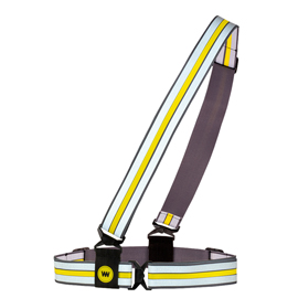 Banda sicurezza alta visibilita' cross wrap - regolabile - giallo fluo - wowow