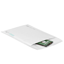 Busta imbottita airpro green - g/17 (25 x 34 cm) - carta - bianco - bong packaging - conf. 100 pezzi