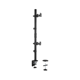 Braccio per doppio monitor con impilamento verticale - nero - kensington