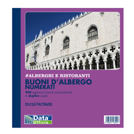 Blocco 960 tagliandi bianchi auto ricalcanti numerati (10 tgl.pag)data ufficio