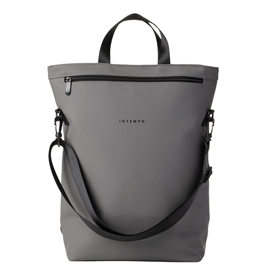 Borsa zainabile roll-top drop - 30 x 44 x 14 cm - gomma - grigio - in tempo