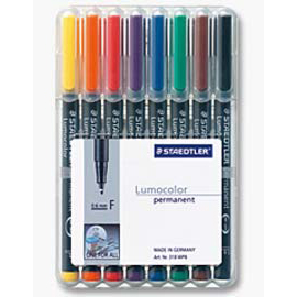 Busta 8 pennarelli lumocolor permanent 318 f 0.6mm