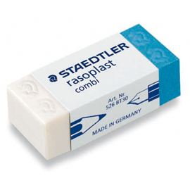 Box 30 gomme rasoplast combi 526 bt30 blu/bianca