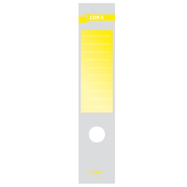 Busta 10 copridorso cdr-s carta adesiva giallo 7x34,5cm sei rota