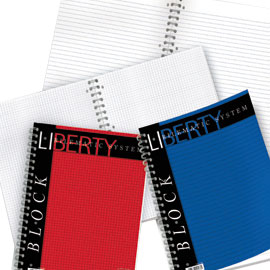 Blocco liberty block spirale 220x290mm 5mm 80fg 70gr pigna