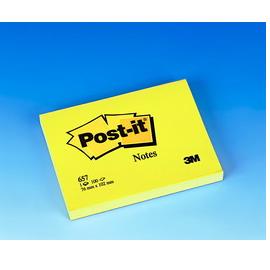 Blocco 100fg post-it®giallo canary 76x102mm 657