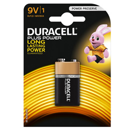 Blister pila transistor 9v duracell plus (mn1604)