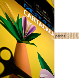 Blister 10fg cartoncino 35x50cm 220gr panna cartacrea fabriano