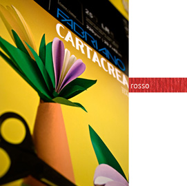 Blister 10fg cartoncino 35x50cm 220gr rosso cartacrea fabriano