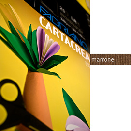 Blister 10fg cartoncino 35x50cm 220gr marrone cartacrea fabriano