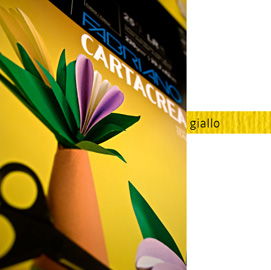 Blister 10fg cartoncino 35x50cm 220gr giallo cartacrea fabriano