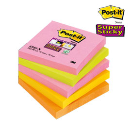 Blocco 90foglietti post-it®super sticky 76x76mm 654s-n cape town