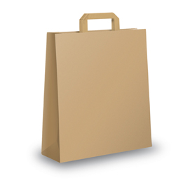 Blister 25 shoppers 26x11x35cm avana neutro piattina