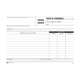 Blocco nota consegna tent.vendita 15x23 50fg autoric. E5217a edipro