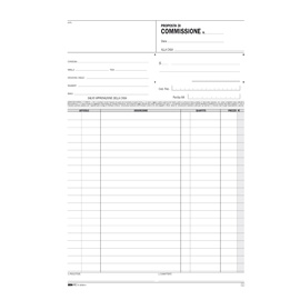 Blocco copia commissioni 29,7x21cm 33fg 3 copie autoric. E5237a edipro