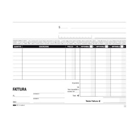 Blocco fatture 3 aliquote iva 2copie 50fogli autoric. 15x23 e5289a