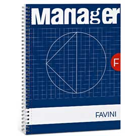 Blocco spiral manager 23x29,7cm 10mm 90fg 80gr 4fori microperforato favini