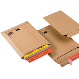 Busta a sacco in cartone a4+ 235x340x35mm adesivo perm.
