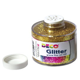 Barattolo glitter grana fine ml150 oro art 130/100 cwr