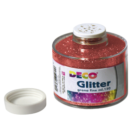 Barattolo glitter grana fine ml150 rosso art 130/100 cwr