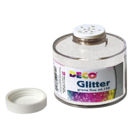 Barattolo glitter grana fine ml150 bianco/iride art 130/100 cwr