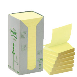 Blocco 100foglietti post-it®z-notes green 76x76mm r330-1t giallo ricicl.100