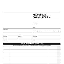 Blocco copia commissione 23x15cm 50fg 2 copie aurotic. E5229a edipro