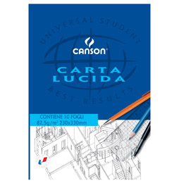 Blocco carta lucida manuale 230x330mm 10fg 80gr canson