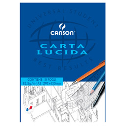 Blocco carta lucida manuale 297x420mm 10fg 80gr canson