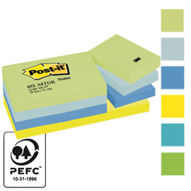 Blocco 100foglietti post-it® 38x51mm 653-mtdr dream 72gr assortito