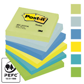 Blocco 100foglietti post-it® 76x76mm 654-mtdr dream 72gr assortito