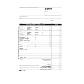 Blocco conto albergo/pensione 7gg 23x15cm 100fg uso mano e5964