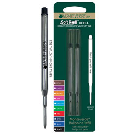 Blister 2 refill per sfera sheaffer ® nero punta media