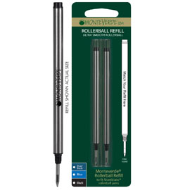 Blister 2 refill in metallo per roller montblanc ® nero punta fine