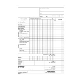 Blocco conto albergo/pensione 15gg 23x15cm 100fg uso mano e5965