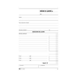 Blocco ordine di lavoro (interv. A domicilio) 50x2ric 23x15cm e5663a