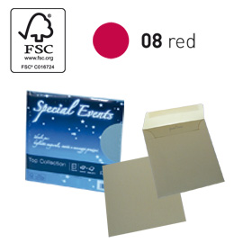 Blister 5buste+5biglietti f.to 17x17cm rosso 08 special events