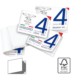 Blocco disegno pigna4 33x48cm 4 angoli 20fg 200gr ruvido
