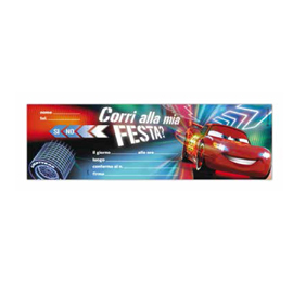 Blocchetto 10 inviti alla festa cars 2 disney sadoch