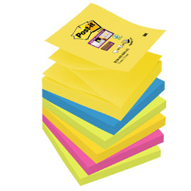 Blocco 90foglietti post-it®super sticky z-notes 76x76mm r330-6ss-rio d/j