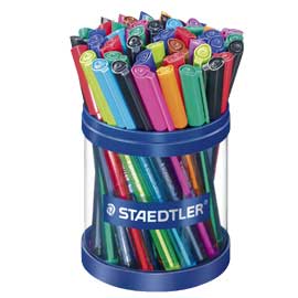 Barattolo 50 penne a sfera ball 432 colori assortiti 1,0mm staedtler