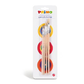 Blister 5 pennelli piatti assortiti primo