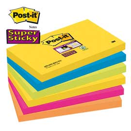 Blocco 90foglietti post-it®super sticky 76x127mm 655-6ss rio-eu rio de janeiro
